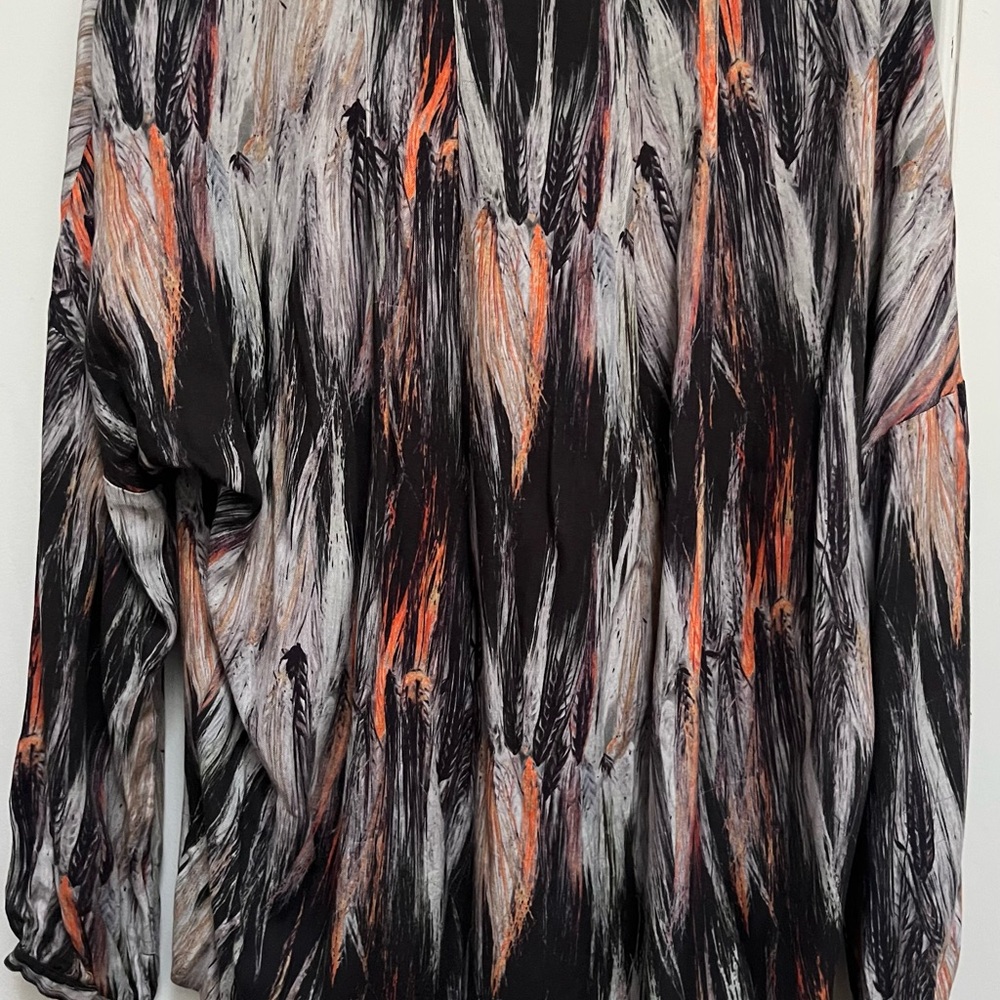 Marimekko Vibrant Feather Pattern Blouse - image 2